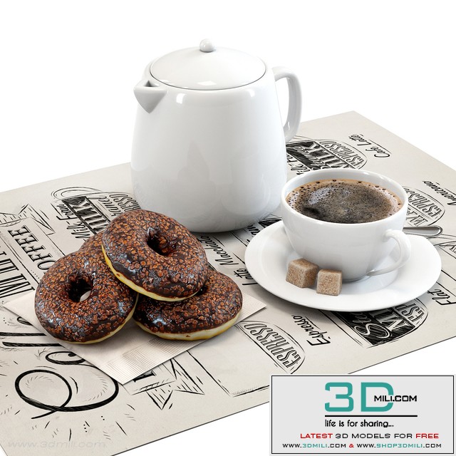 Coffee shop | Donuts set 01