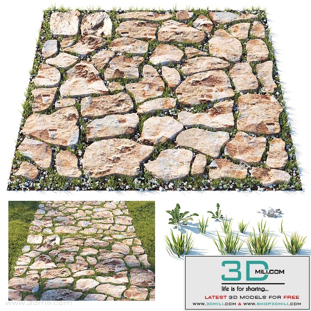 Decorative grass path