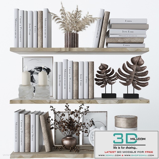 Decorative set for filling shelves 3