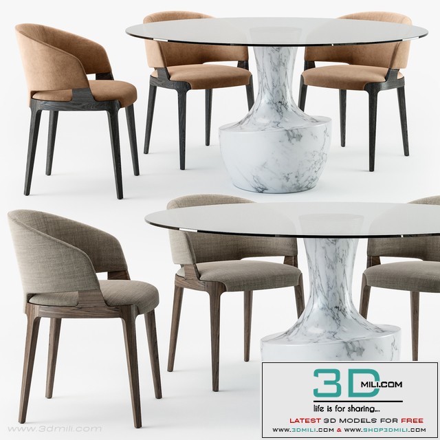 Potocco Velis tub chair Anfora table