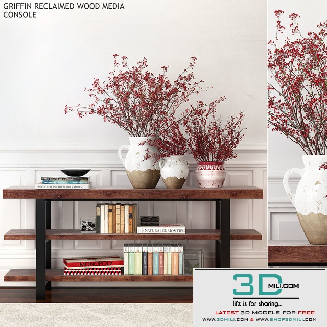 Pottery barn GRIFFIN RECLAIMED WOOD MEDIA CONSOLE