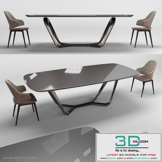 Reflex SEGNO 72 table VELA chair