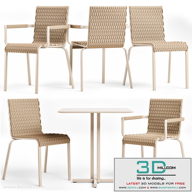 Roberti Rattan Key West Chairs & Table