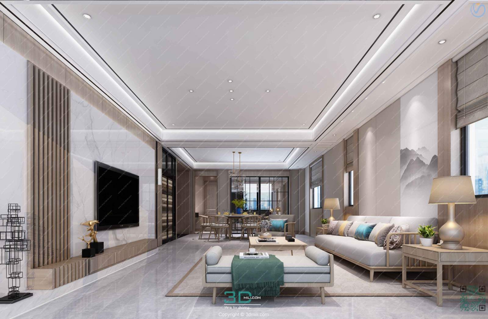 Apartment 100 Southeast Asia Style 3dsmax File Free Download