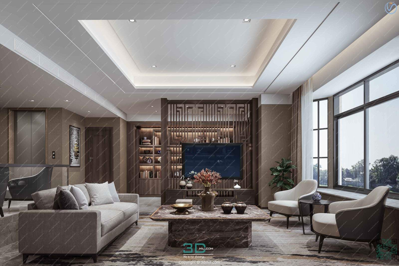 Apartment 102 Southeast Asia Style 3dsmax File Free Download
