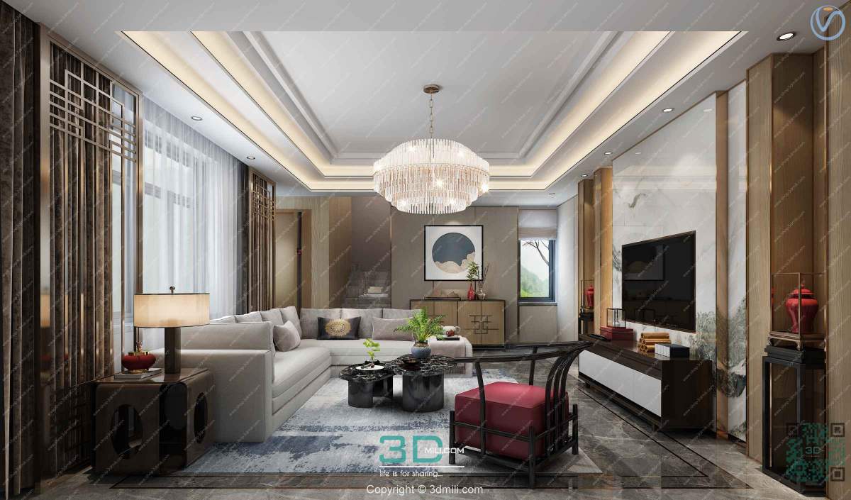 Apartment 103 Southeast Asia Style 3dsmax File Free Download