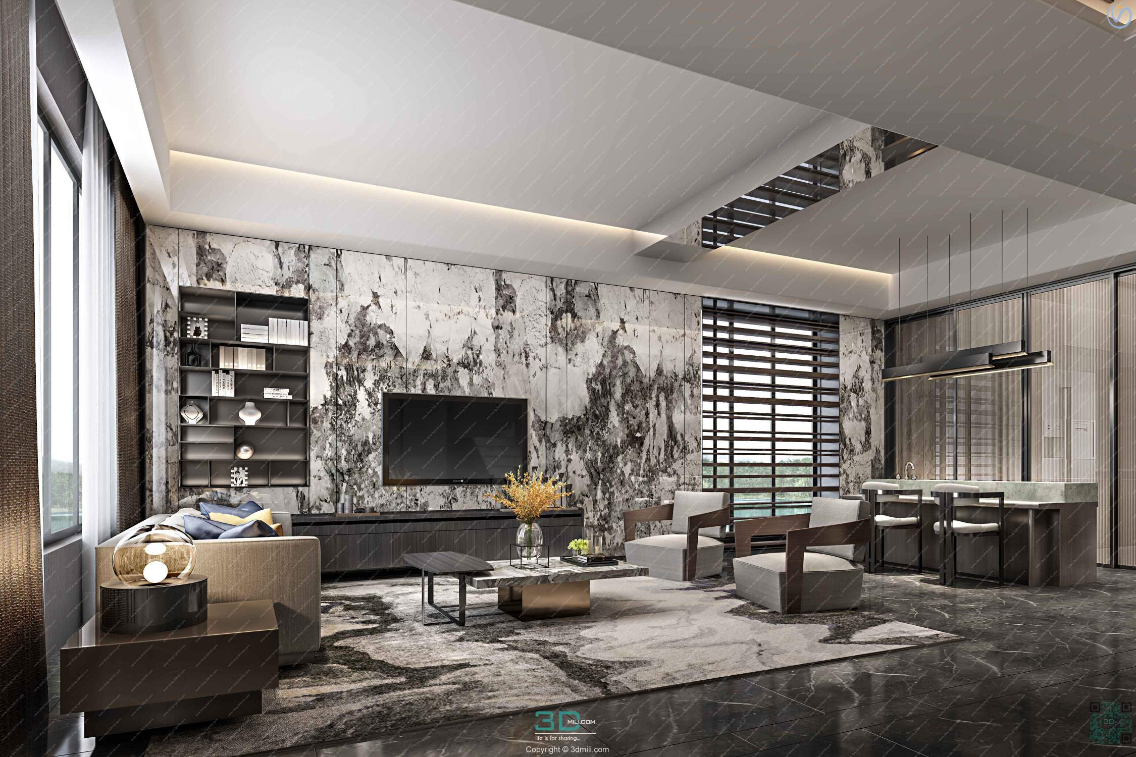 Apartment 116 Southeast Asia Style 3dsmax File Free Download