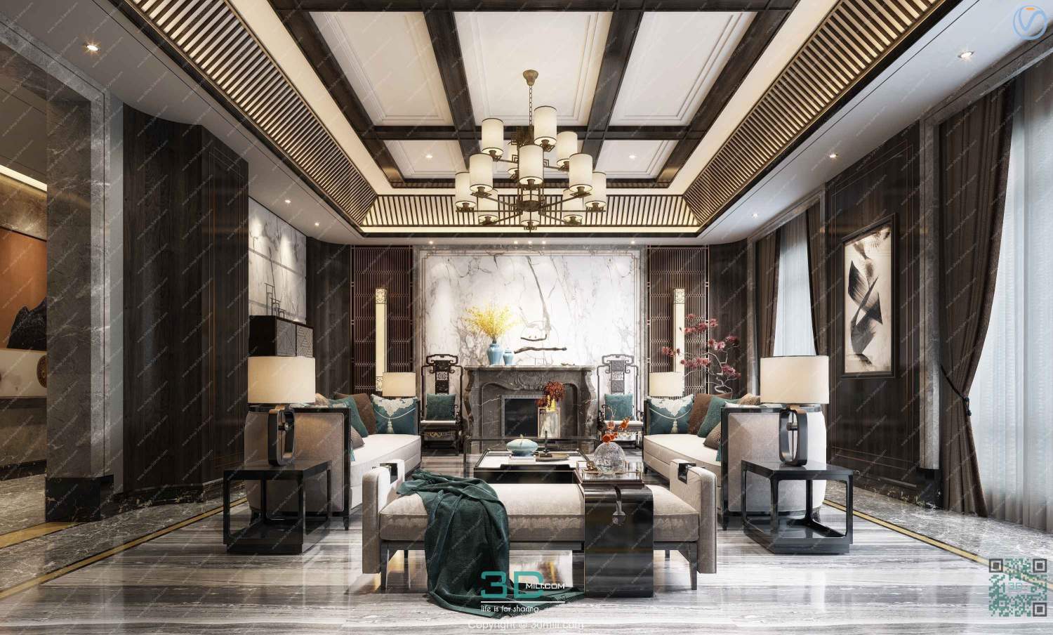 Apartment 122 Southeast Asia Style 3dsmax File Free Download