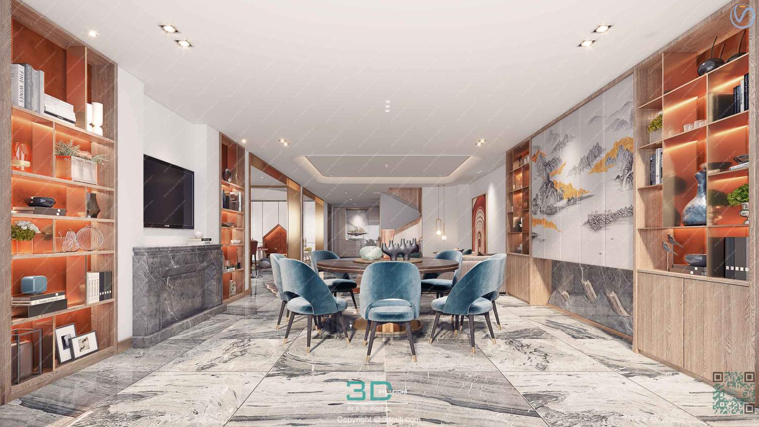 Apartment 133 Southeast Asia Style 3dsmax File Free Download