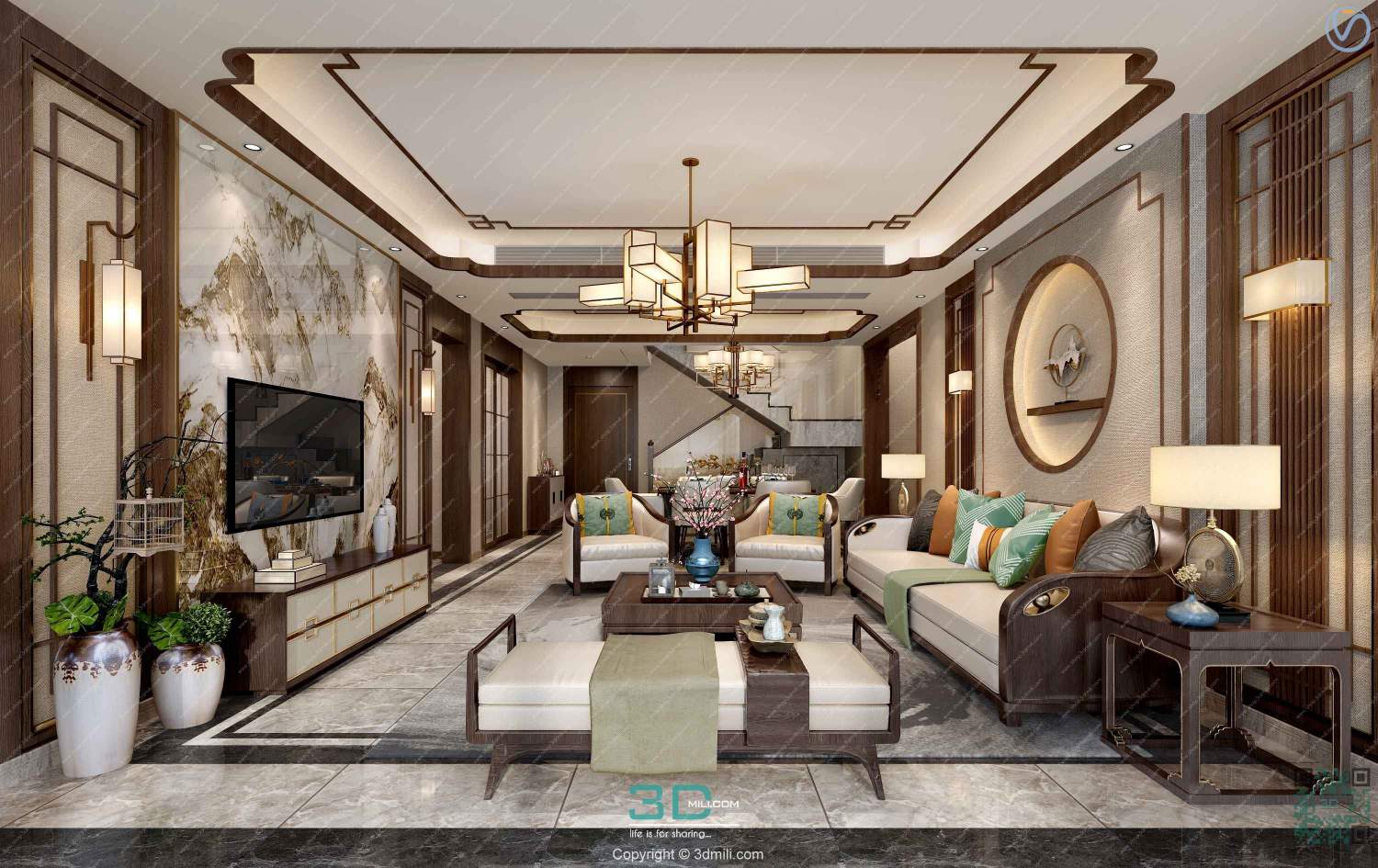 Apartment 30 Southeast Asia Style 3dsmax File Free Download 01