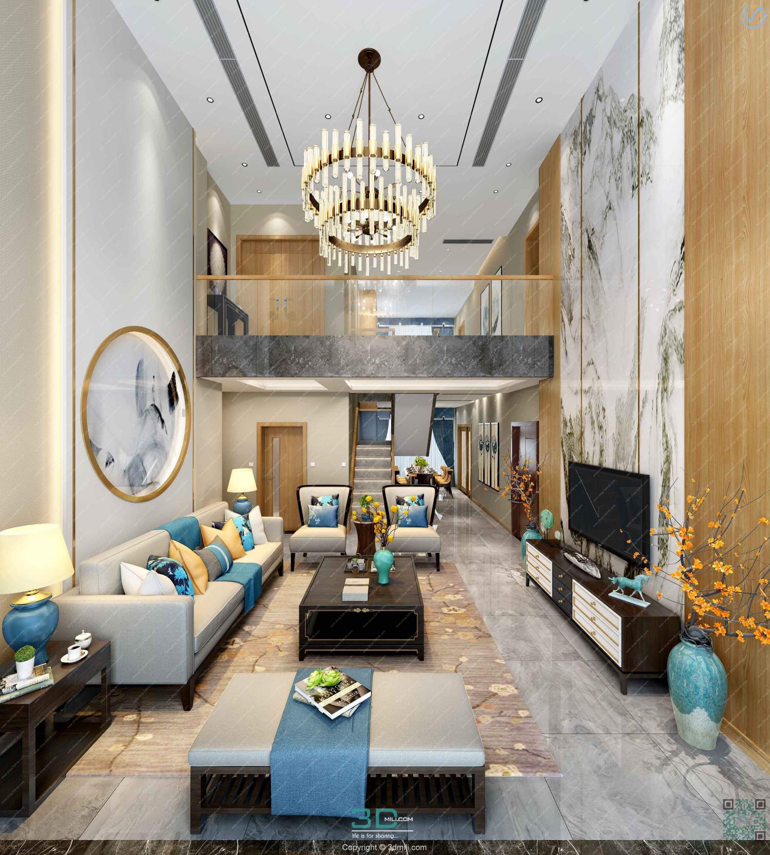 Apartment 32 Southeast Asia Style 3dsmax File Free Download 01