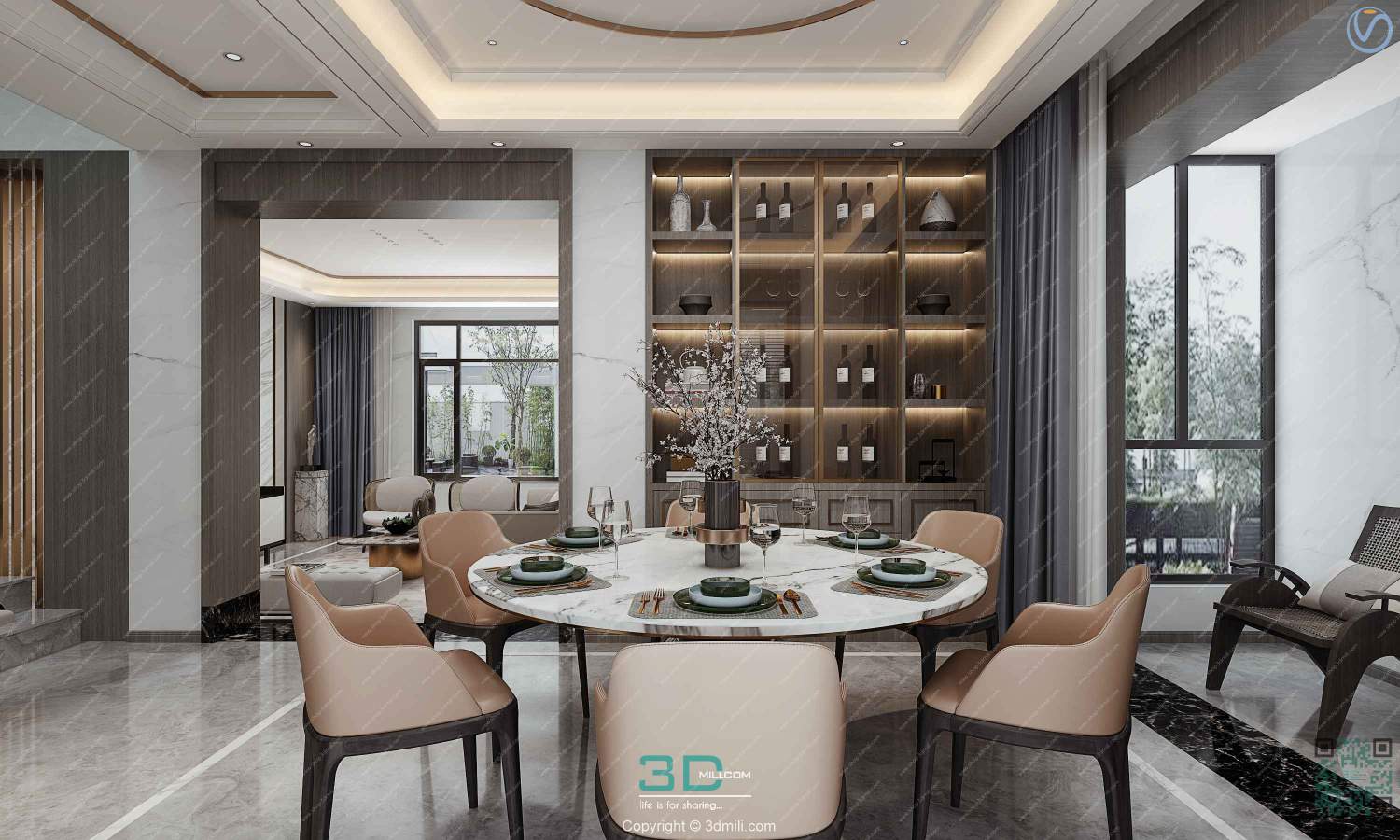 Apartment 34 Southeast Asia Style 3dsmax File Free Download 02