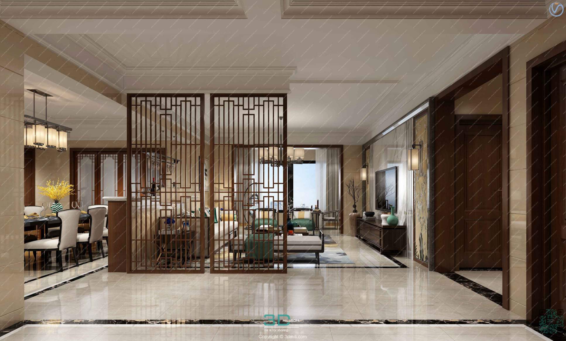 Apartment 38 Southeast Asia Style 3dsmax File Free Download