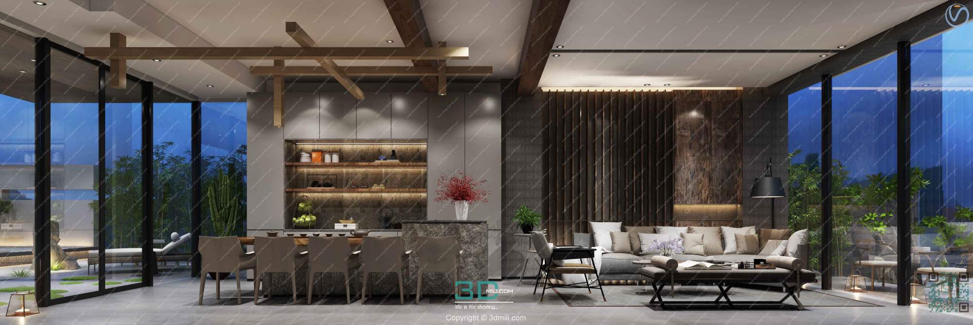 Apartment 43 Southeast Asia Style 3dsmax File Free Download
