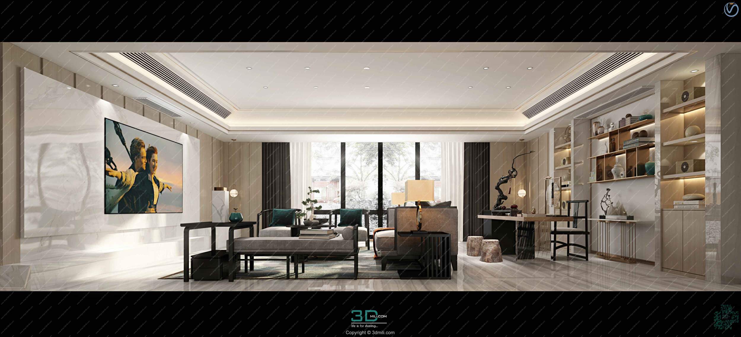 Apartment 46 Southeast Asia Style 3dsmax File Free Download