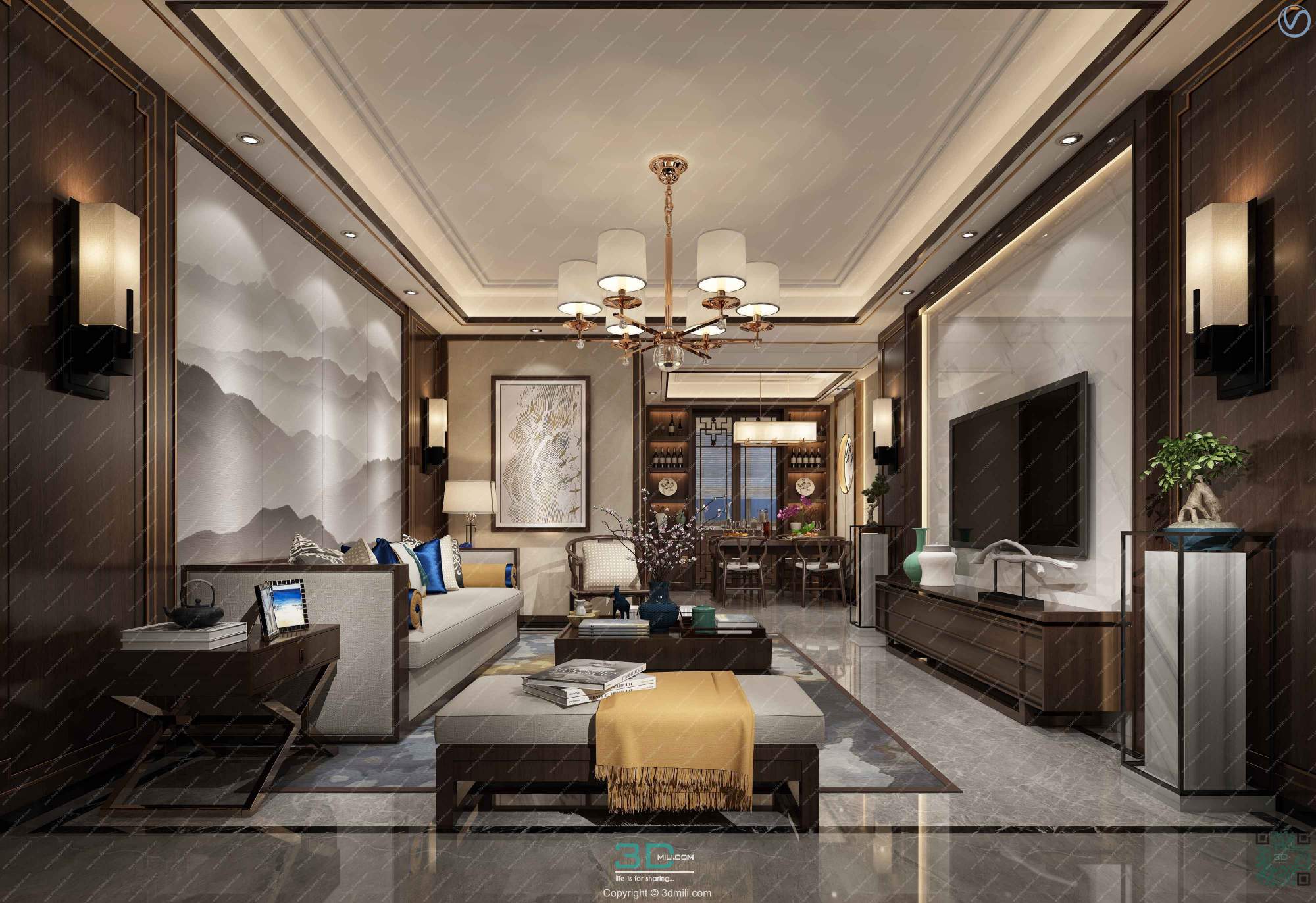 Apartment 56 Southeast Asia Style 3dsmax File Free Download