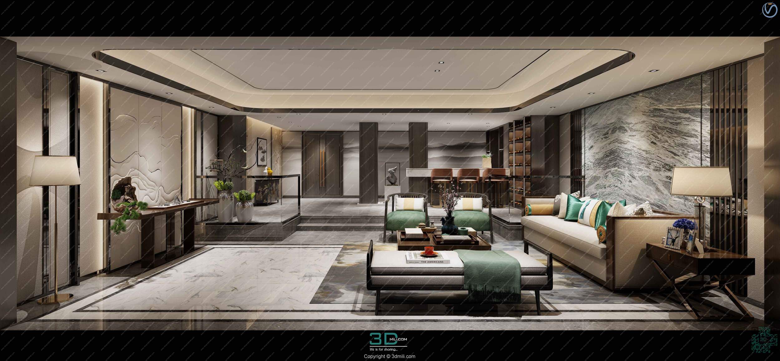Apartment 90 Southeast Asia Style 3dsmax File Free Download