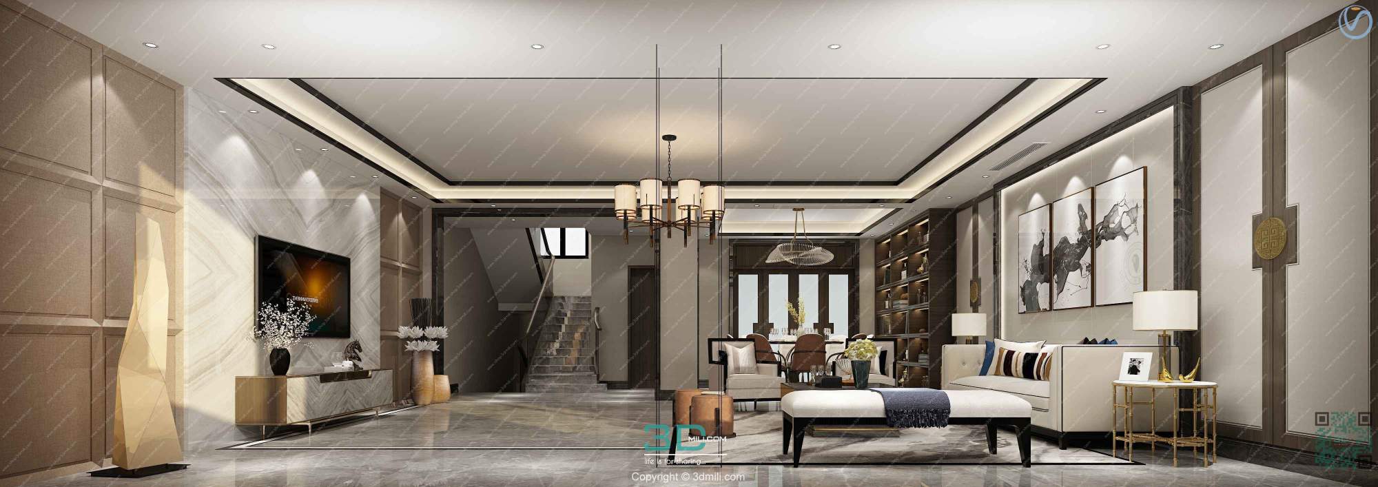 Apartment 98 Southeast Asia Style 3dsmax File Free Download