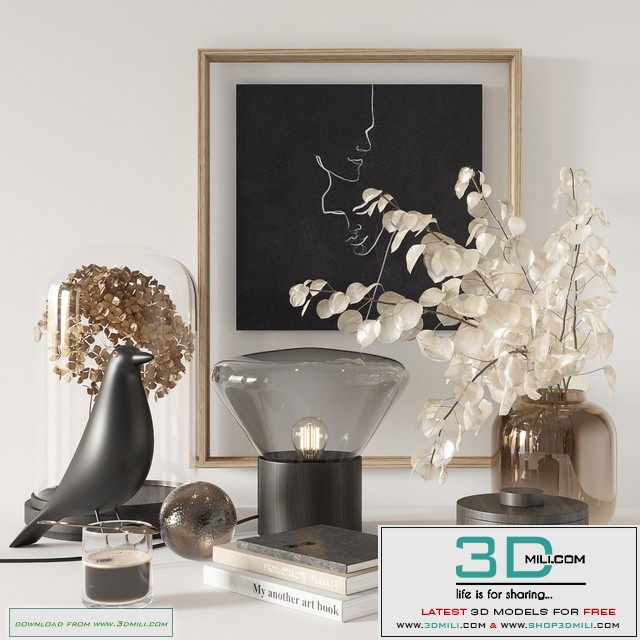 Black decorative set