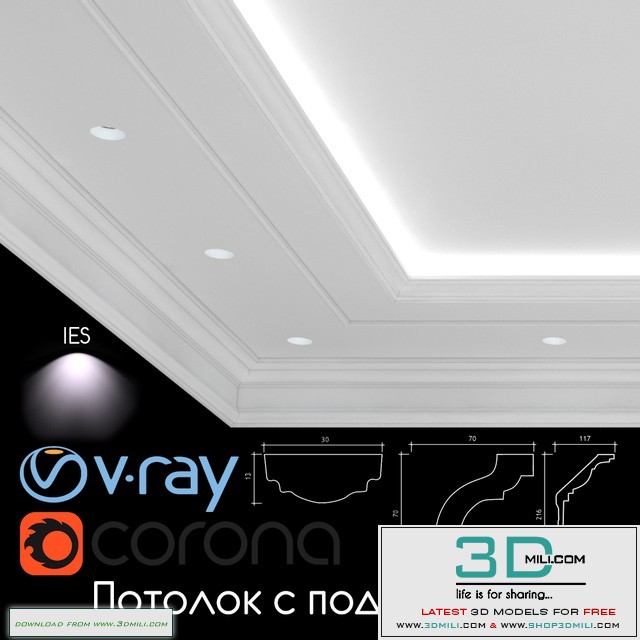 Ceiling light, set 01