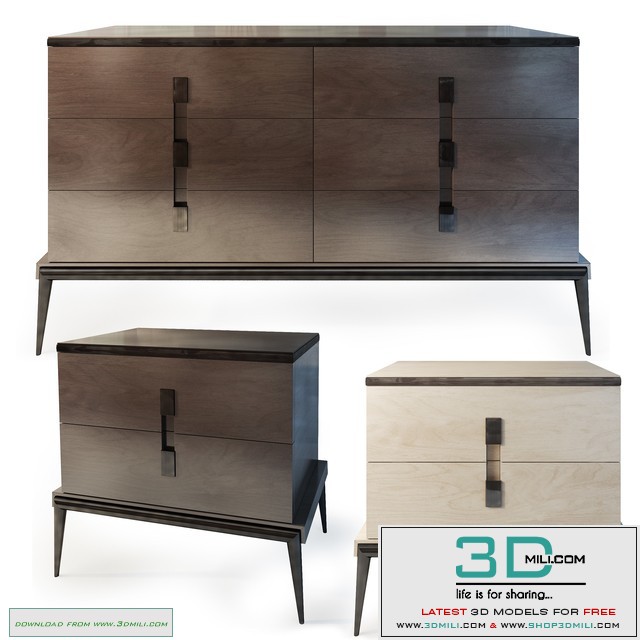 Chest and cabinet Langham. dresser nightstand. The Sofa & Chair company