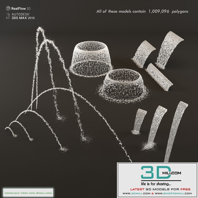 Collection fountain waterfall 2