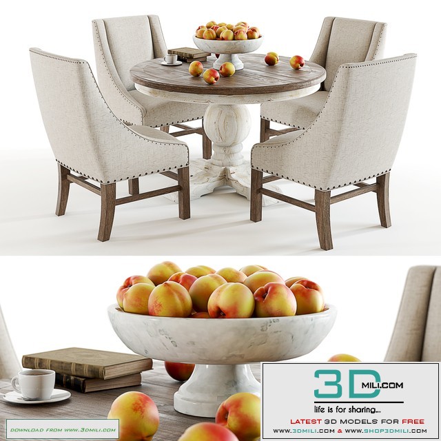 Curation Limited Round Trestle Vintage table set