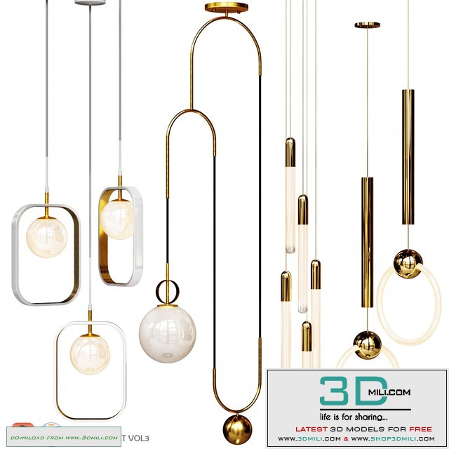 Four Pendant Lights amazing set vol.3