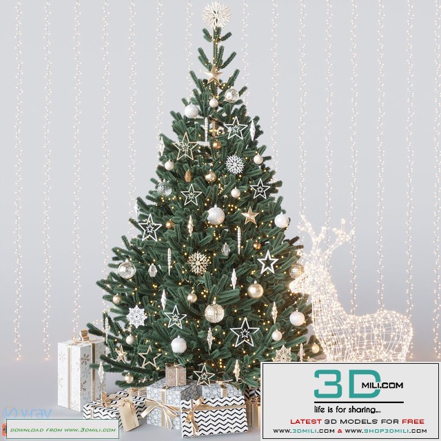 Gold christmas tree