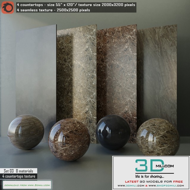 Laminate countertops & Seamless texture Set 03