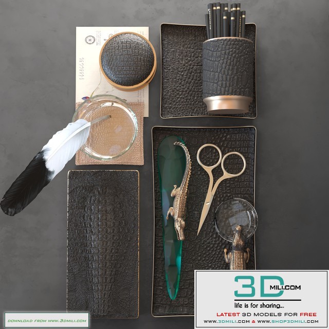 Office accessories. Leather