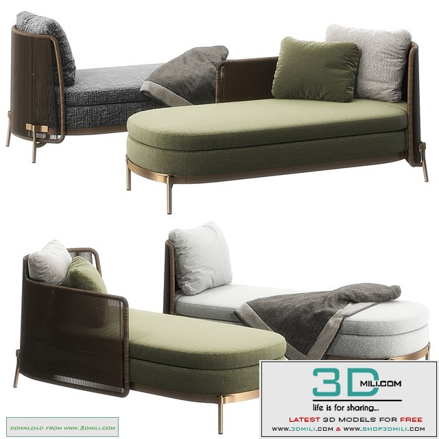 Tape Outdoor daybed by Minotti