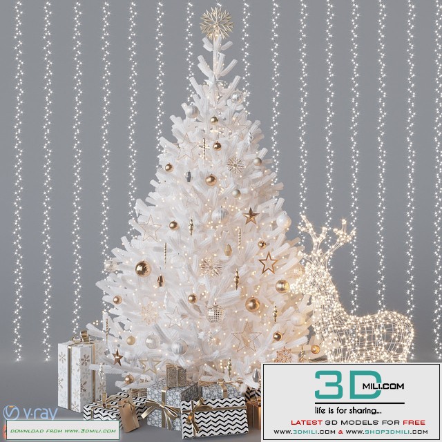White christmas tree
