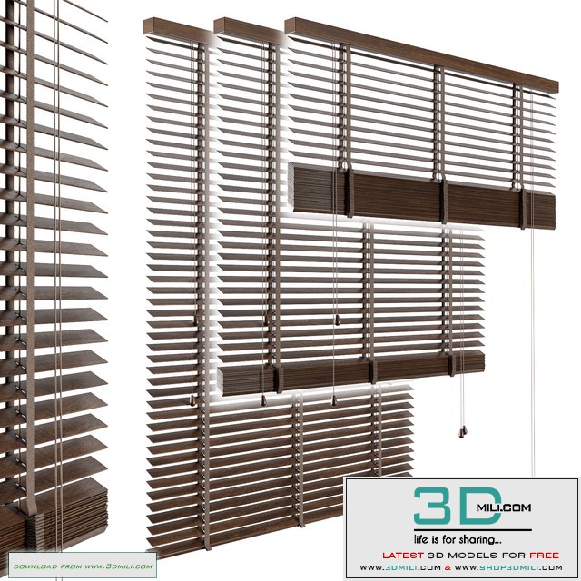 Wood venetian blind
