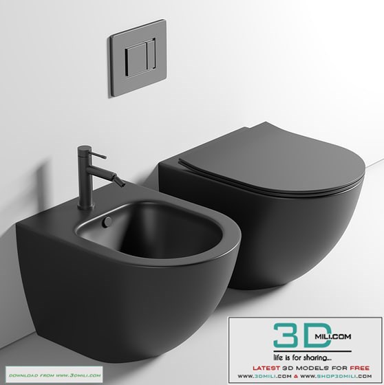 Toilet wall mounted Ceramica Nova Metropol CN4002MB rimless