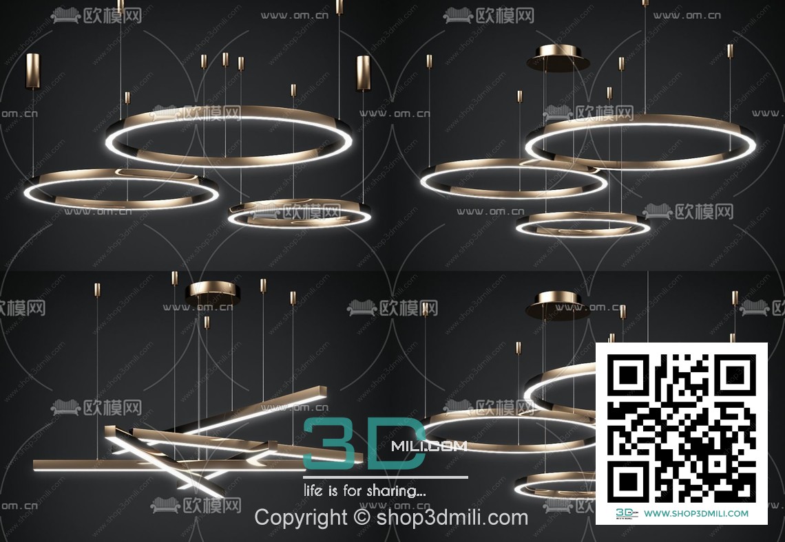 Chandelier 3dsmax Model 12 Free Download