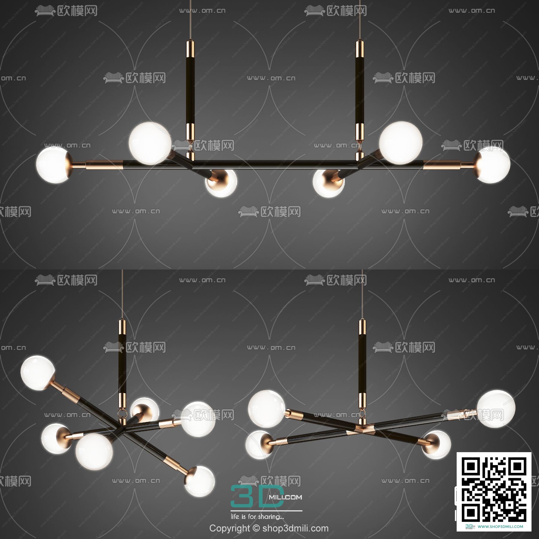 Chandelier 3dsmax Model 23 Free Download