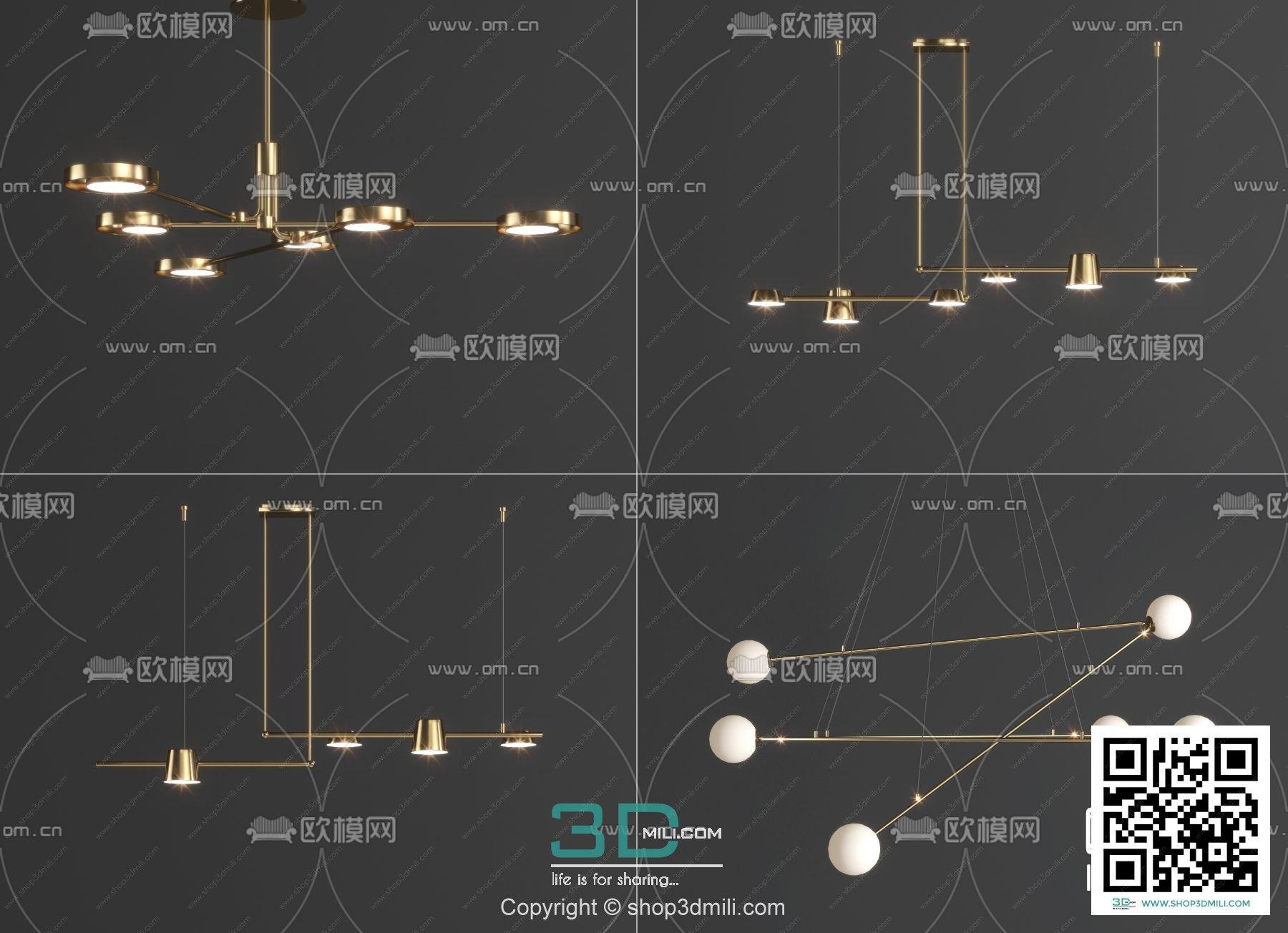 Chandelier 3dsmax Model 40 Free Download