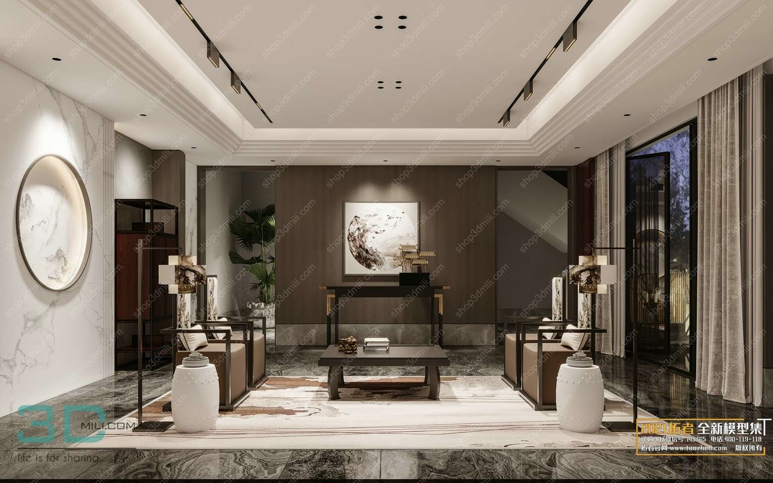 Apartment Asia Style 03 3D Model Free Download