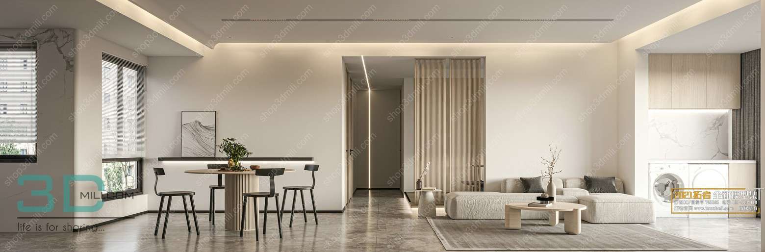 Apartment Mordern Style 109 3D Model Free Download