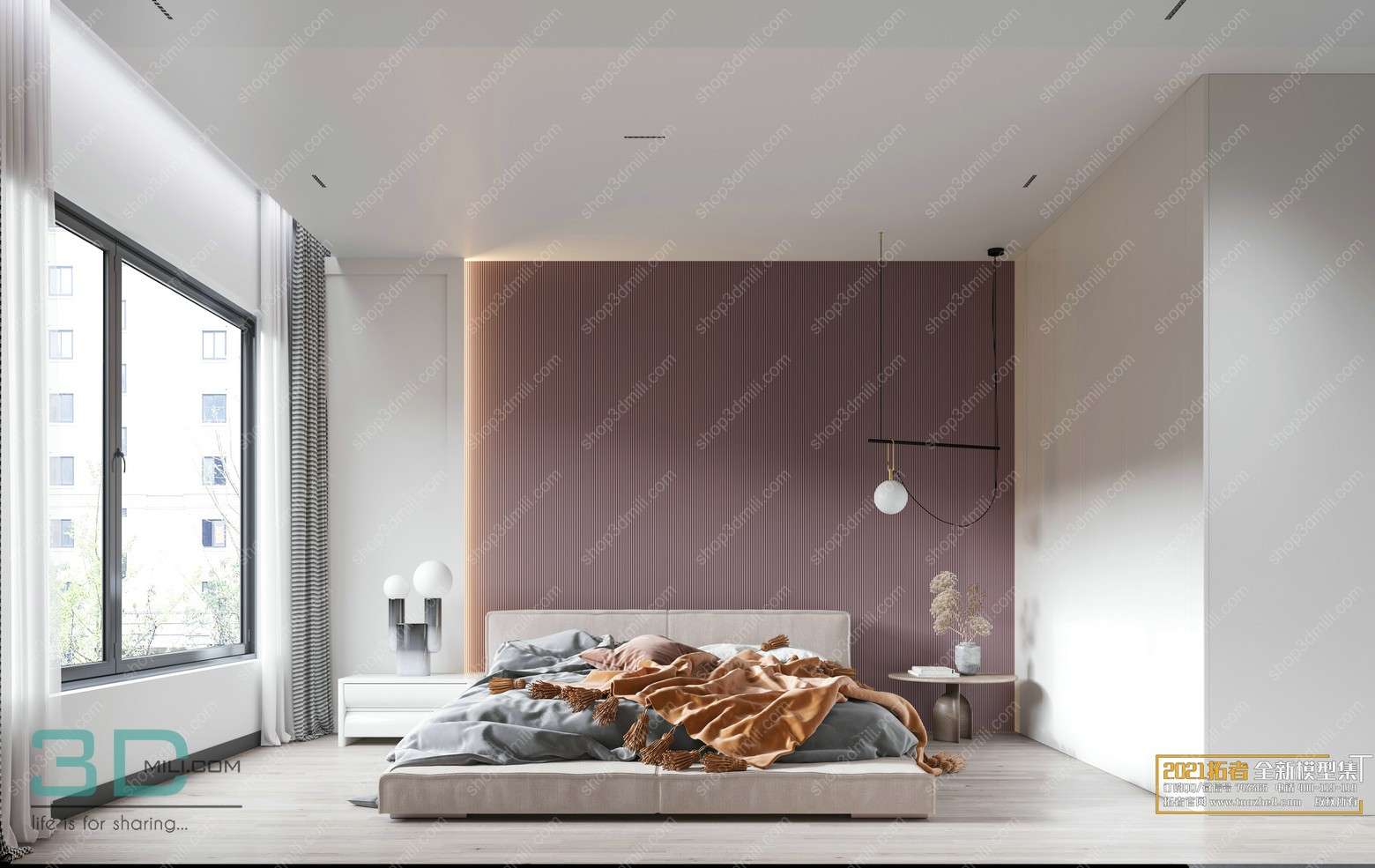 Bedroom Mordern Style 41 3D Model Free Download