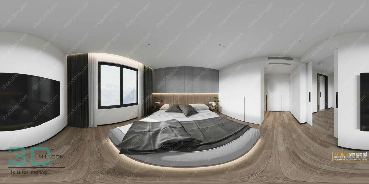 Bedroom Mordern Style 69 3D Model Free Download