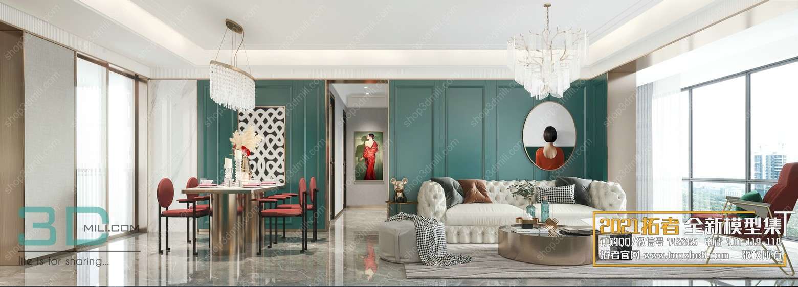 Apartment Mix Style 16 3D Model Free Download