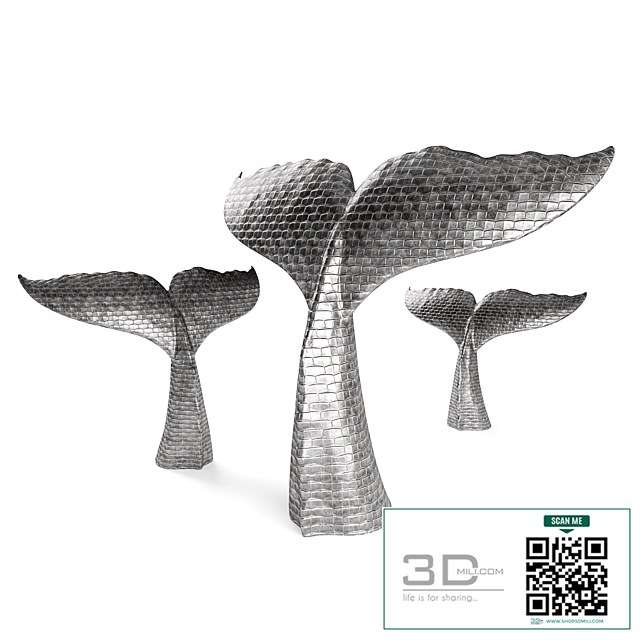 Whale tail sculpture