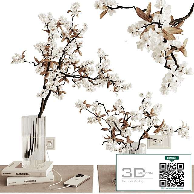 Decorative set on bedside table 1